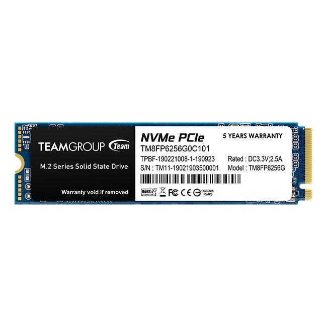 Ổ cứng SSD Team Group M2-2280 PCI-E Gen3x4 MP33 256GB (TM8FP6256G0C101)