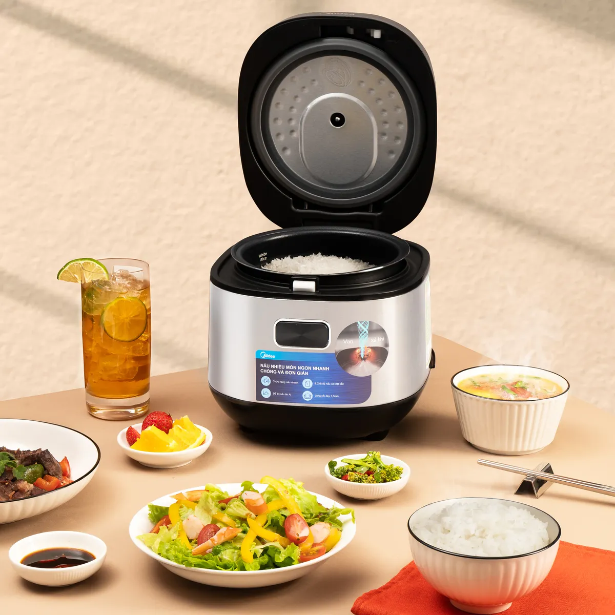 Nồi cơm điện tử Midea MRD070T1BDS