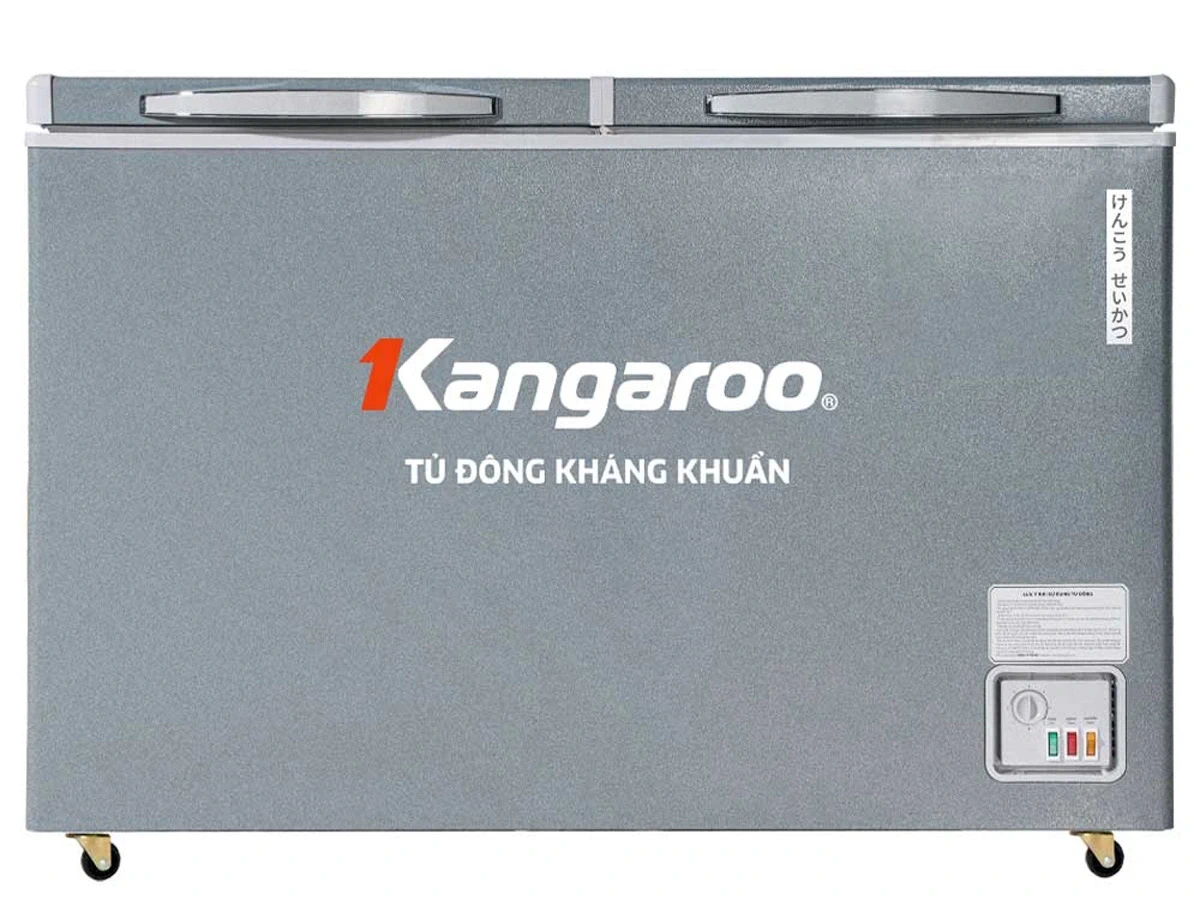 Tủ đông kháng khuẩn 327L 2 ngăn, 2 cánh, không kính Kangaroo KGFZ389NG2