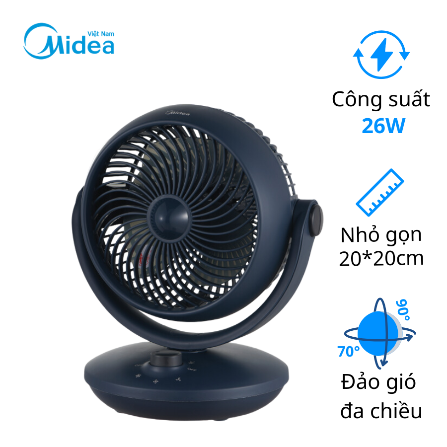 Quạt Tuần Hoàn Không Khí Midea MFT060M0BPBH