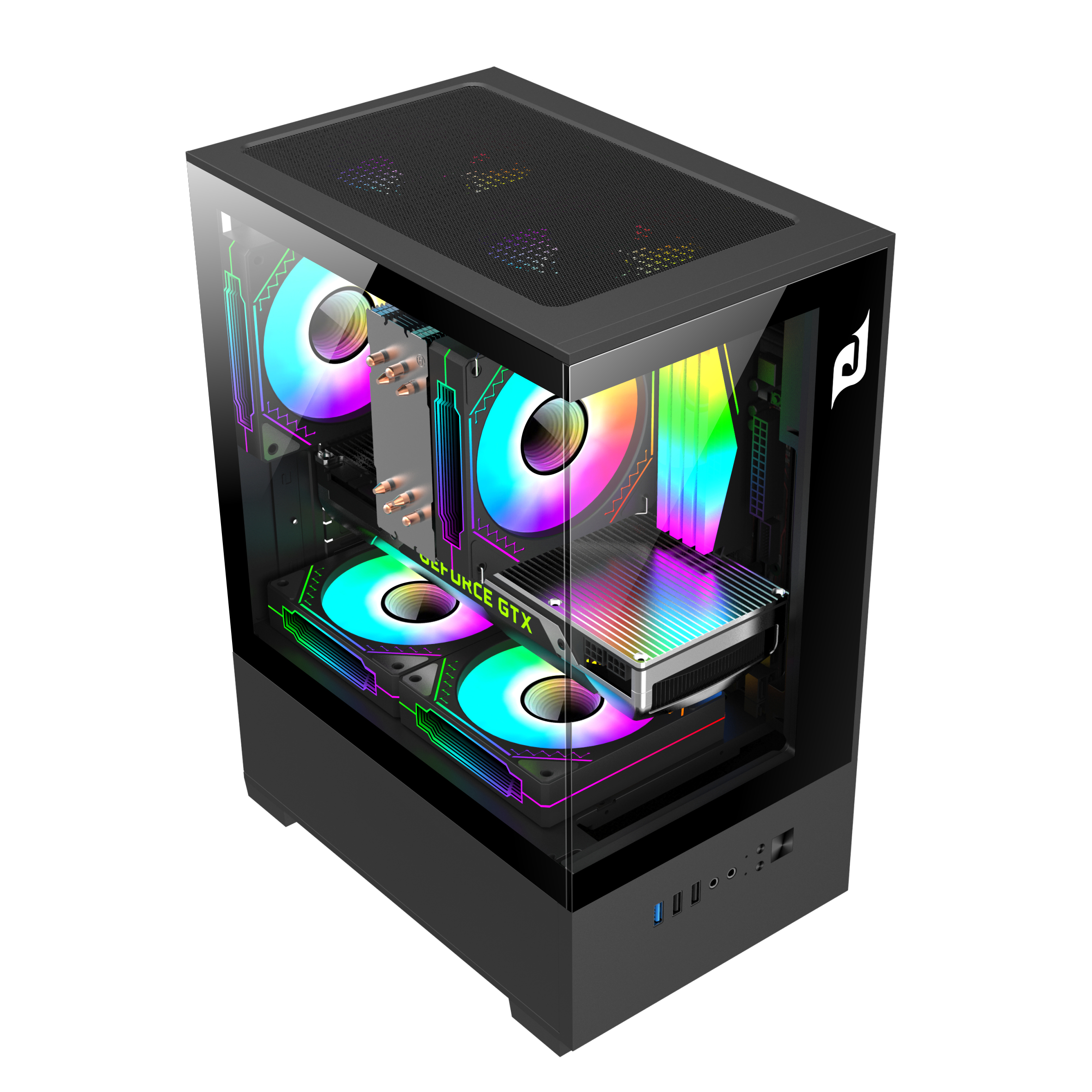 Vỏ thùng Edra ECS1303 Black (M-ATX/ITX) ( Không Kèm Fan)