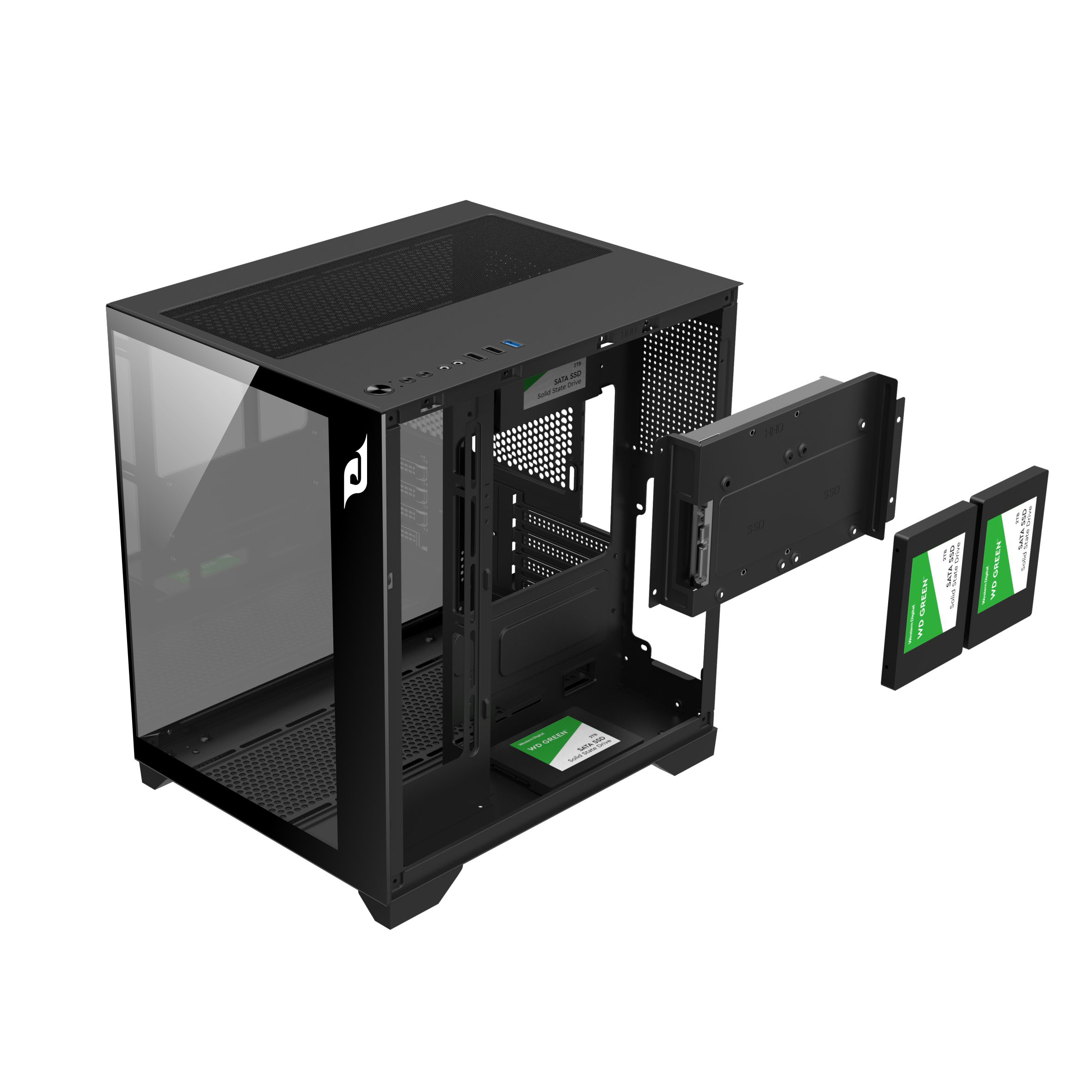 Vỏ thùng Edra ECS1503 Black (M-ATX/ITX) ( Không Kèm Fan)