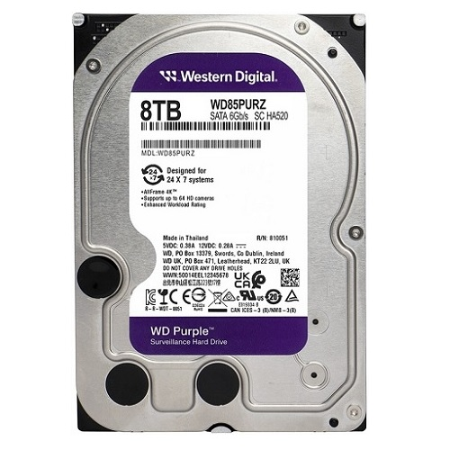 Ổ cứng HDD Western 8TB Purple tím (WD85PURZ)