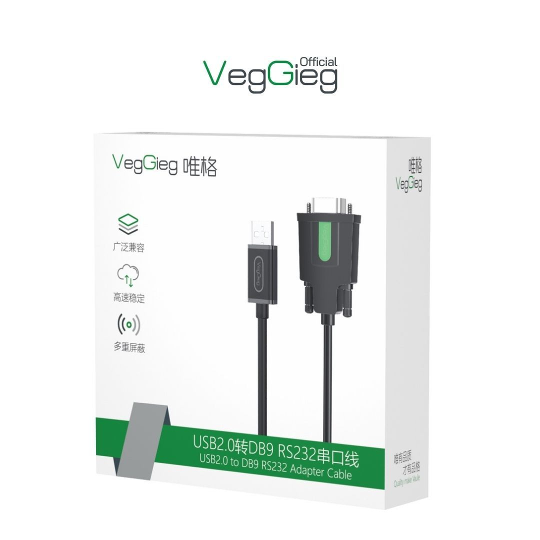 Cáp chuyển đổi USB sang COM Veggieg (RS232) V-U401 1.5m