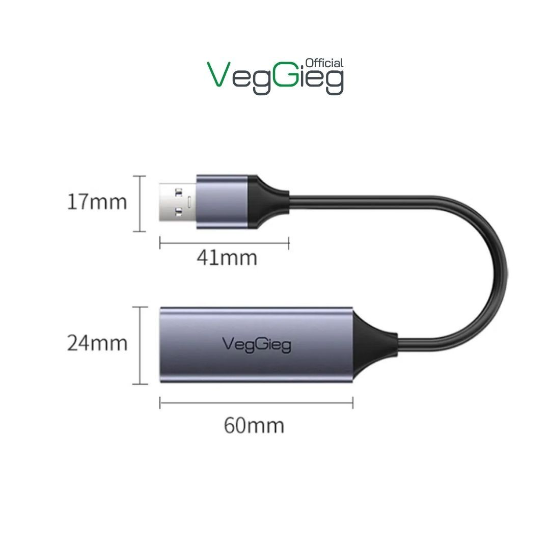 Cáp chuyển USB 2.0 sang LAN Veggieg V-K307