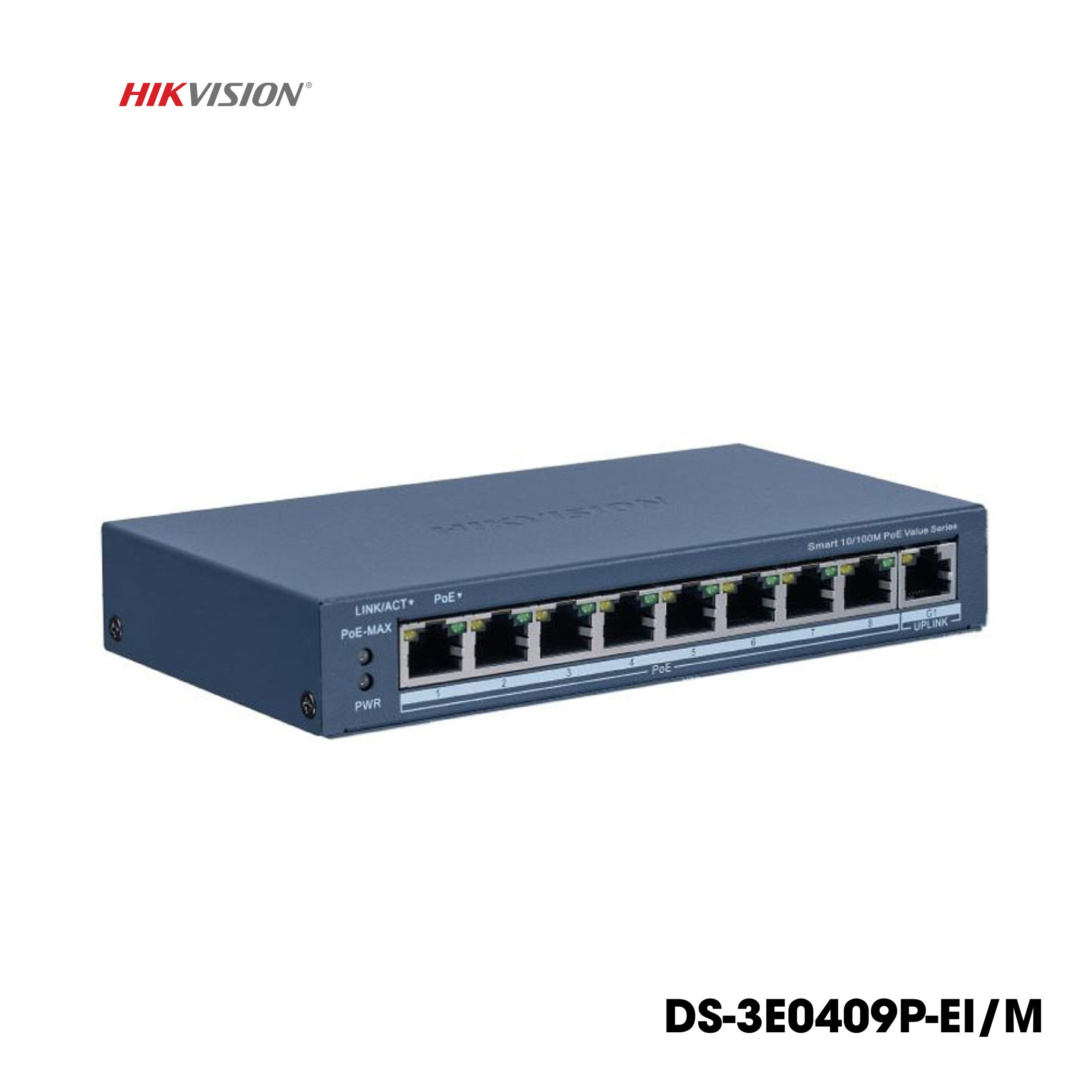 Bộ chia mạng POE Hikvision DS-3E0409P-EI/M 8 cổng