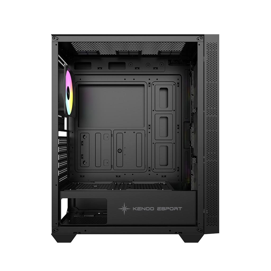 Vỏ thùng KENOO ESPORT AFT240 - 3F - Màu Đen (Mid Tower/ ATX/ Đen)