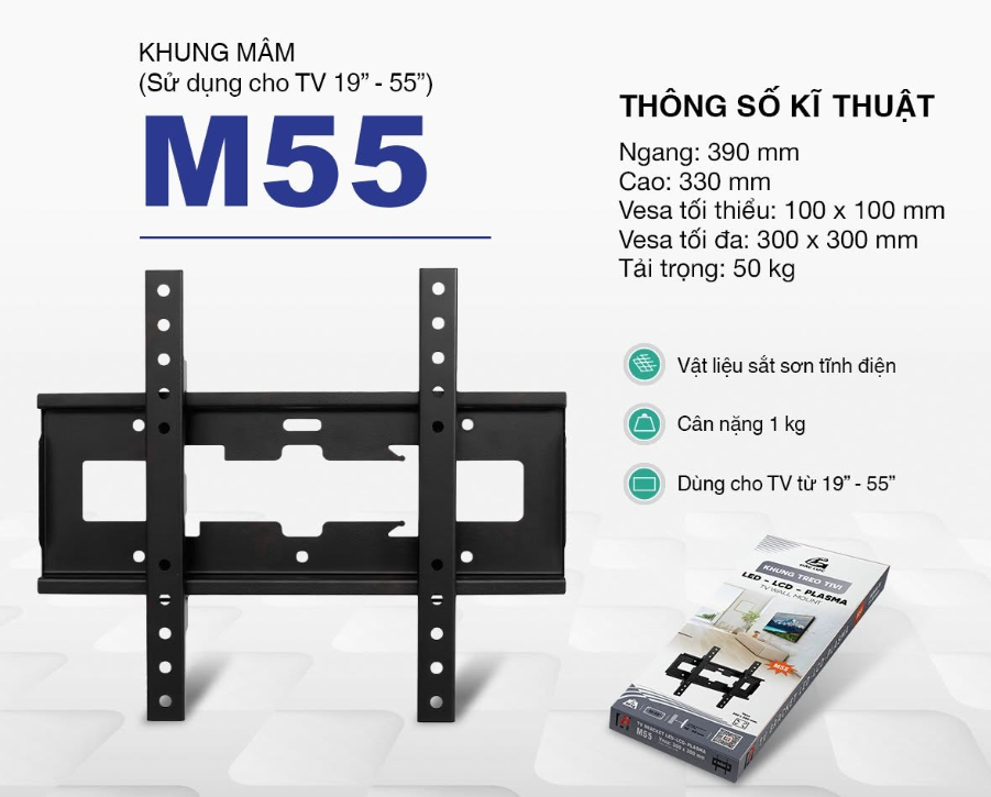 Giá treo tivi Đắc Lực M55 (19-55 ich)