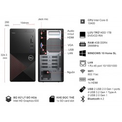 Máy tính đồng bộ Dell Vostro 3888 RJMM6Y11(Core i5-10400|4GB| 1TB HDD|Intel UHD 630|Win10+Office Home