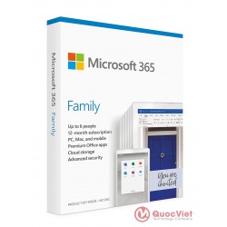 Phần mềm Microsoft 365 Family English APAC EM Subscr 1YR Medialess P8 (6GQ-01555)