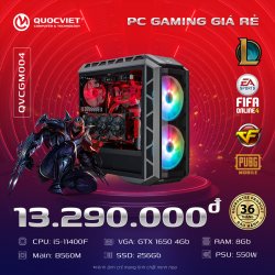 PC Gaming QVCGM004 Core i5-11400F / VGA GTX 1650 / RAM 8GB / SSD 256GB M.2