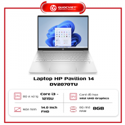 Laptop HP Pavilion 14-DV2070TU (i3-1215U/8GB/256GB SSD/14FHD/3Cell/W11 Home/1Y/Silver) 7C0V9PA
