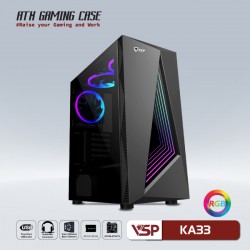 VỎ CASE VSP GAMING KA33 Black ( ATX) ( NO FAN)