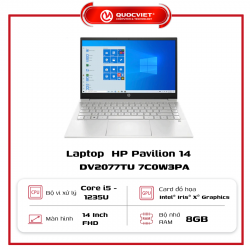 Laptop HP Pavilion 14-dv2077Tu 7C0W3PA (i5-1235U/8GB/256GB/14FHD/W11 Home 64/Silver/1Y) 