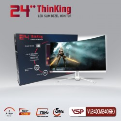 Màn Hình Cong Monitor VSP CM2406H 24inch White 75Hz