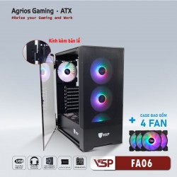 CASE VSP GAMING FA06 BLACK ( Kèm 4 Fan LED)