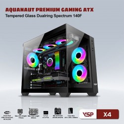 VỎ CASE VSP GAMING AQUANAUT X4 BLACK (ATX) ( NO FAN) 