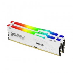 RAM PC KINGSTON FURY BEAST RGB WHITE (KF556C40BWAK2-32) 32GB (2X16GB) DDR5 5600MHZ