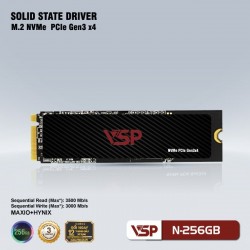 Ổ Cứng SSD VSP M.2 NVME Gen3x4 N-256GB(Đọc 3.500 MB/s, Ghi 3.000 MB/s)