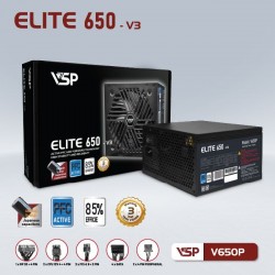 Nguồn máy tính Power VSPTECH ELITE 650W-V3 (V650P)