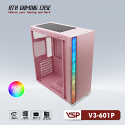 VỎ CASE VSP V3-601P GAMING PINK (ATX)