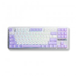 Bàn Phím Cơ Có Dây Key AULA F87 Tím Trắng (Blue switch, Led RGB)