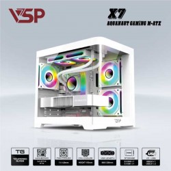 Vỏ case VSP AQUANAUT PRO GAMING M-ATX X7 - Trắng ( NO FAN)