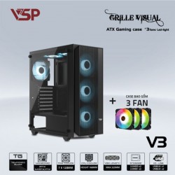 Vỏ case VSP V3 Black (kèm 3 Fan)