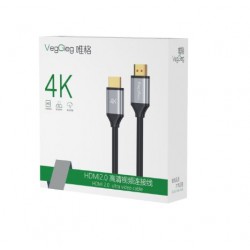Dây HDMI 3M VEGGIEG V-H303 4K chuẩn (19+1) mạ vàng