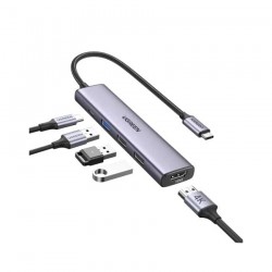Bộ chuyển đổi 5 trong 1 từ USB-C ra HDMI,USB 2.0, USB 3.0, Sạc PD 100W Ugreen (15495)