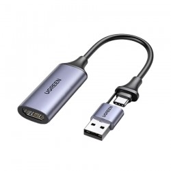 Card ghi hình HDMI to USB 2.0, Type C live streaming 1080P Ugreen (40189)