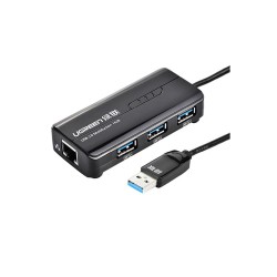 Bộ chia 3 cổng USB 3.0 tich hợp cổng mạng Gigabit 10/100/1000Mbps Ugreen 20265