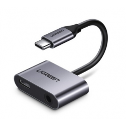Cáp chuyển đổi USB type-C to 3,5mm hỗ trợ cổng sạc USB-C Ugreen (50596)