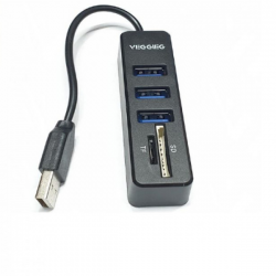 Bộ chia USB 2.0 + đầu đọc thẻ nhớ 5 trong 1 Veggieg V-C303