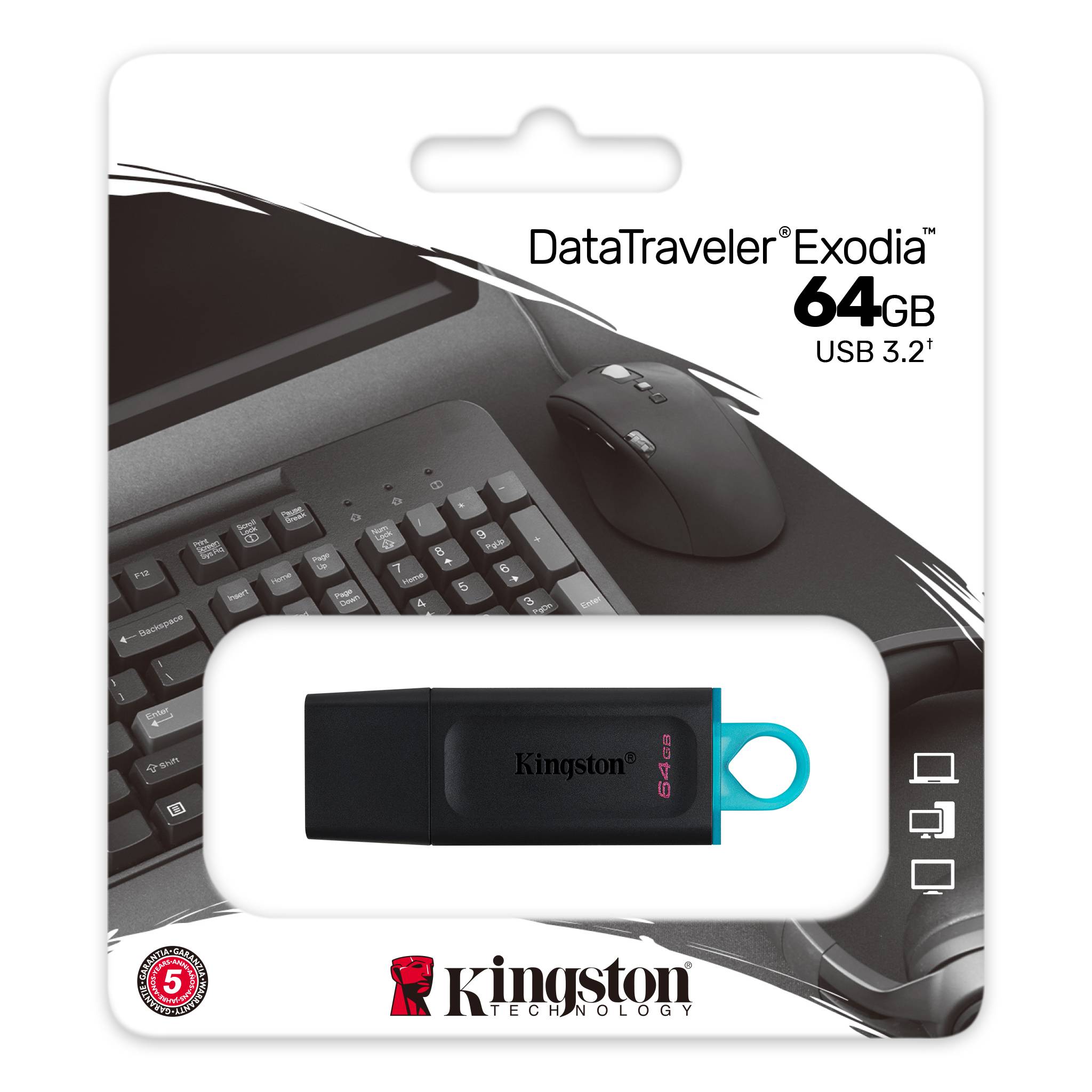 Thiết bị lưu trữ Kingston 64GB DataTraveler Exodia