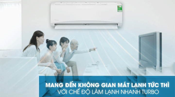 Điều h&ograve;a Midea 12000btu 1 chiều MSAFII-13CRN8