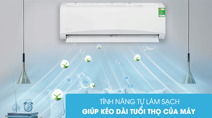 Điều h&ograve;a Midea 12000btu 1 chiều MSAFII-13CRN8