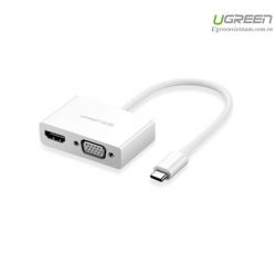 Cáp USB-C to HDMI/VGA UGREEN 30843