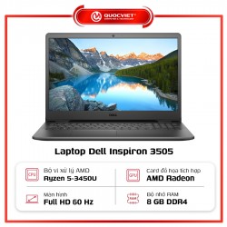 Laptop Dell Inspiron 3505 (AMD Ryzen 5 3450U/8GB/256GB SSD/15.6FHD/cảm ứng) NK	