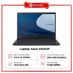 Laptop Asus P2451F/i3-10110U/8GB/256SSD/14"/ Win 10/Black- Hàng Chính Hãng
