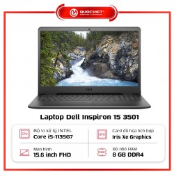 Laptop Dell Inspiron 15 3501 ( Intel Core i5 1135G7/ 8GB DDR4/SSD 256GB/15.6inchFHD/Win10Home/Black) NK 