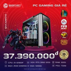 PC Gaming, Đồ Họa Chuyên Nghiệp QVCGM010 Core i9-12900F / VGA RTX 3060 / RAM 32GB / SSD 500GB M.2